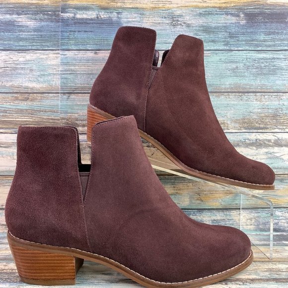 Cole Haan Grand OS Abbot Ankle Boot Womens 7C Brown Suede Slip On Block Heel - Picture 1 of 12